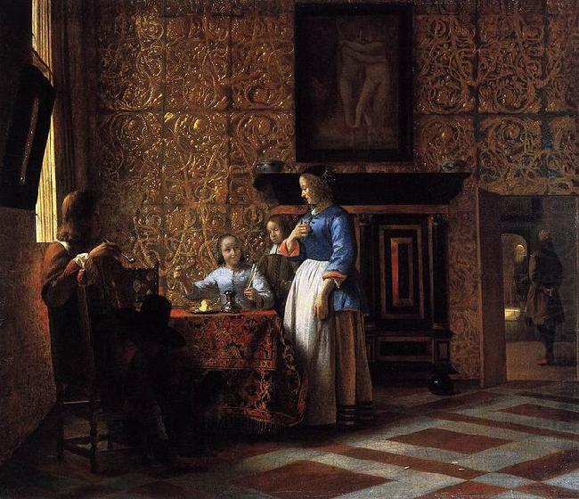 Interior with Figures, Pieter de Hooch